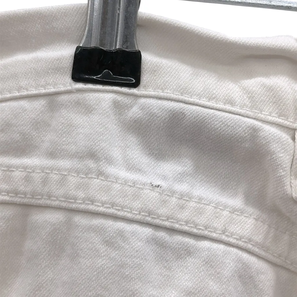 Baby Phat Y2K White Cotton Spandex Blend Denim Wide Leg Cropped Jeans Juniors 9 - Image 15