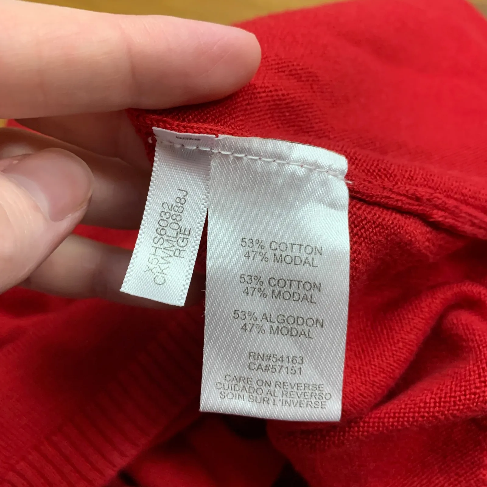 Calvin Klein Red Rhinestone Embellished Crew Neck Sweater Top Women Plus Size 1X - Image 6