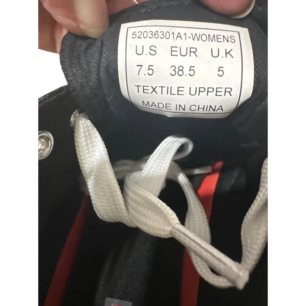 Levis Size 7.5 Womens Black Canvas Low-Top Sneakers Casual Comfort Durable - Image 10