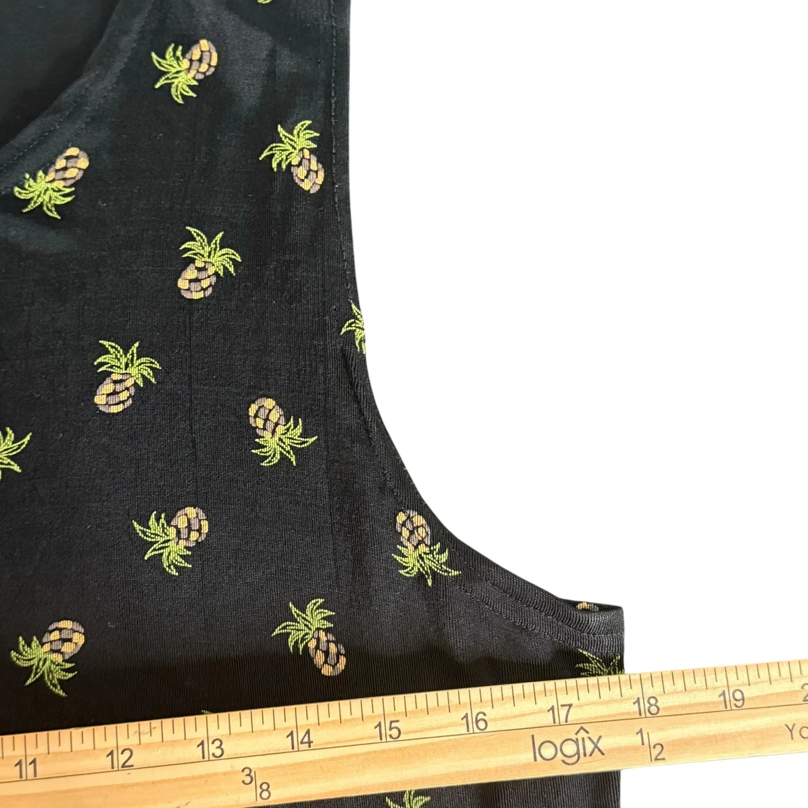 Coldwater Creek Pineapple Print Maxi Dress Size L Slinky‎ Knit Travel Stretchy - Image 8