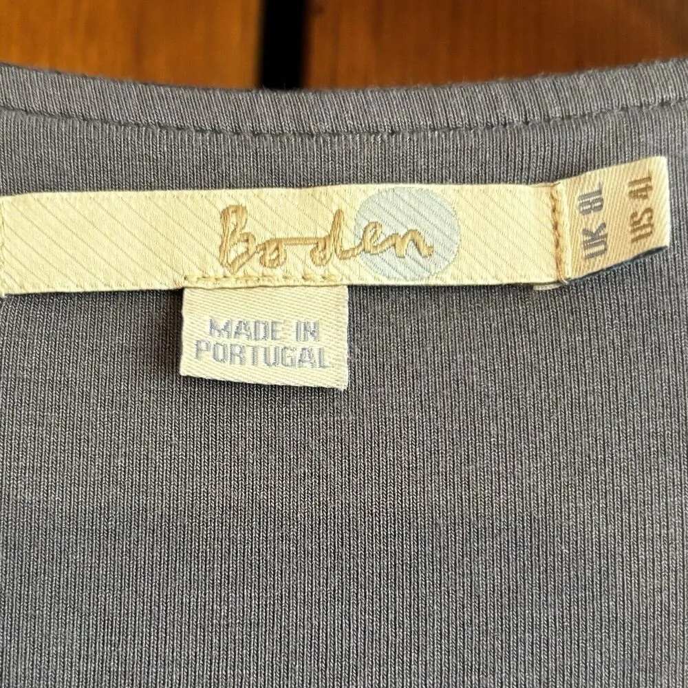 Boden Blue Polka Dot V Neck Dress 3/4 Sleeves Women's Size 4 Long US, 8L UK - Image 4