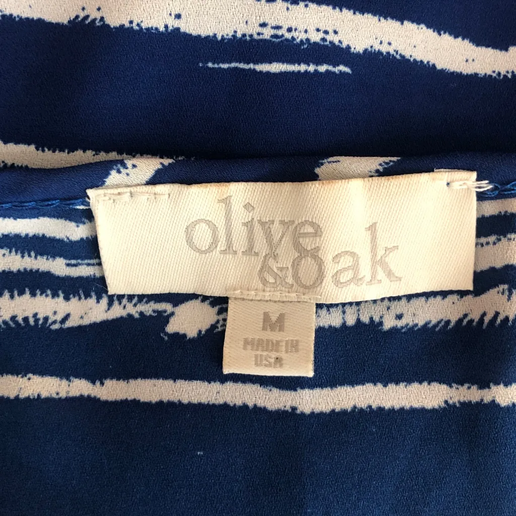 Olive & Oak size medium Navy and White Striped Top - Image 3