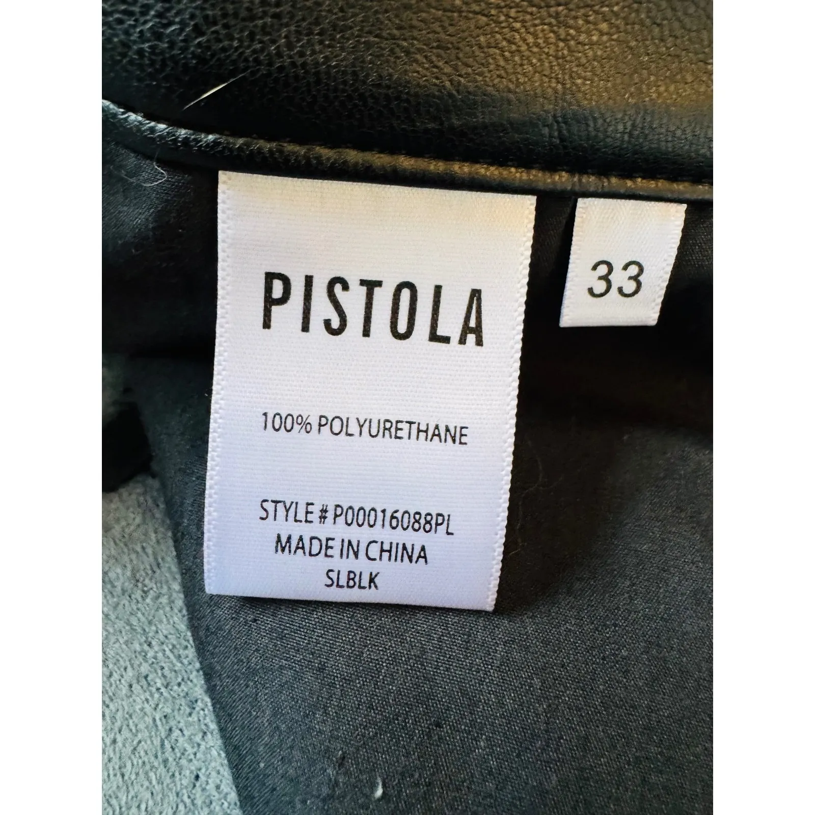 Pistola Alley Faux Leather Bootcut‎ Pants, Black, Size 14 (33 Waist), NWOT - Image 11