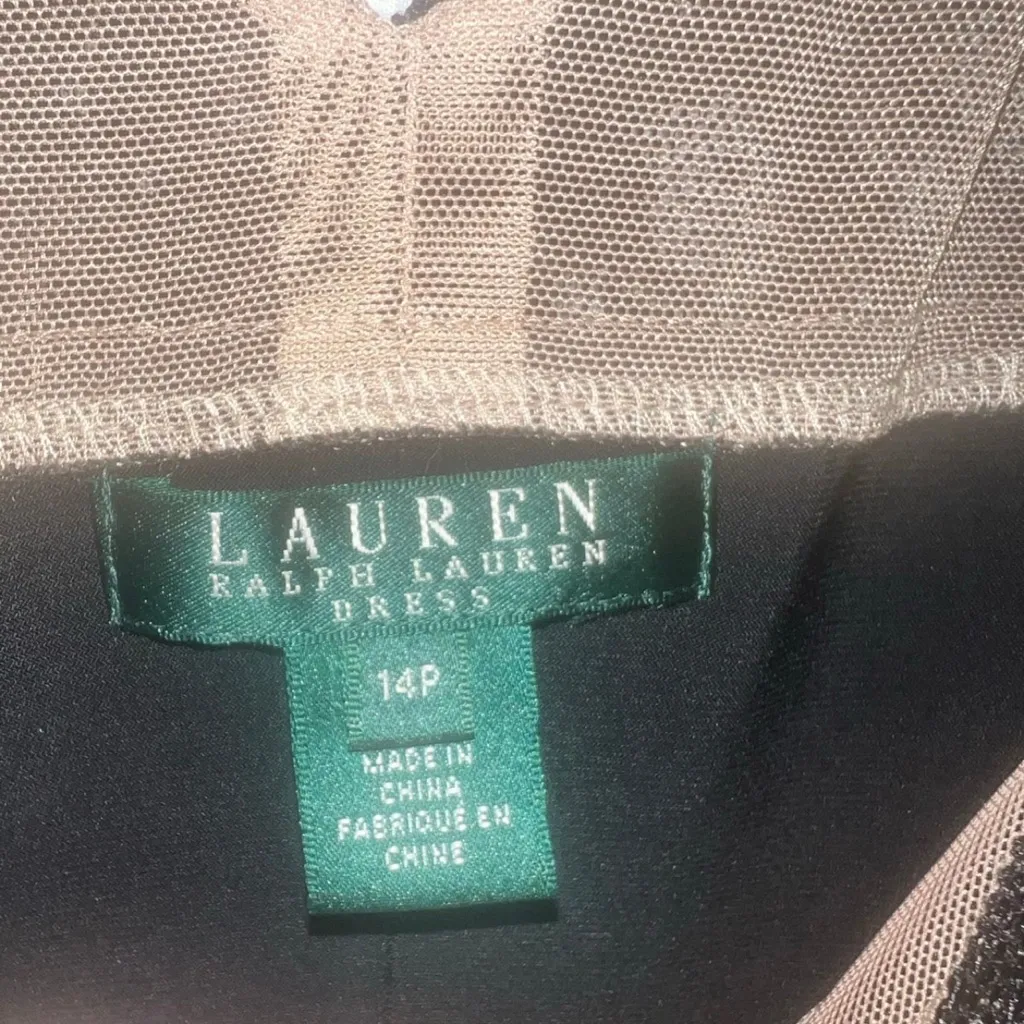 Elegant Black Lace Cocktail Dress Sequins – Sleeveless Party Evening Dress LRL Size 14P - Image 10