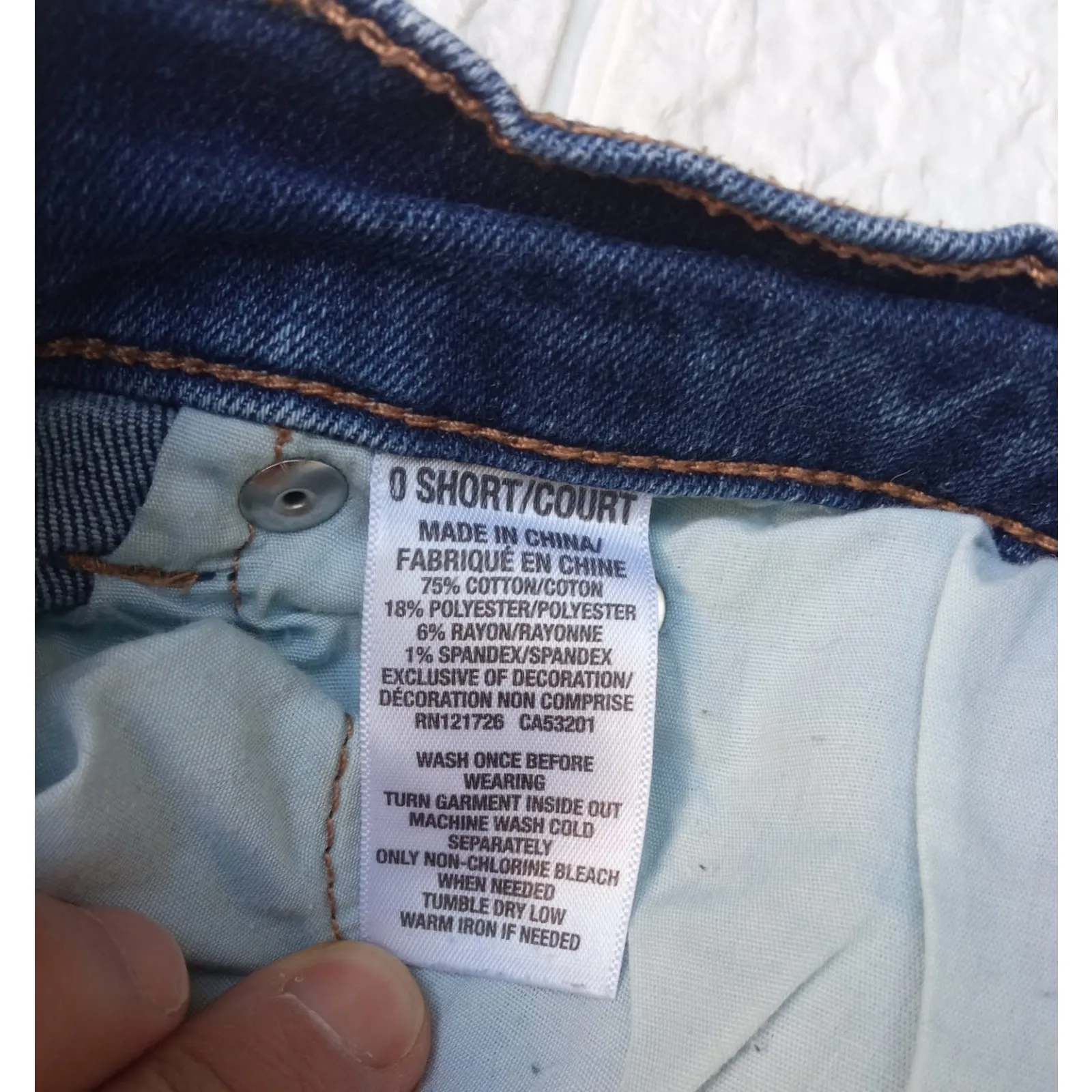 Aeropostale Women's Skinny Jeans Short/Court Dark Wash Denim Size 0 - Image 3