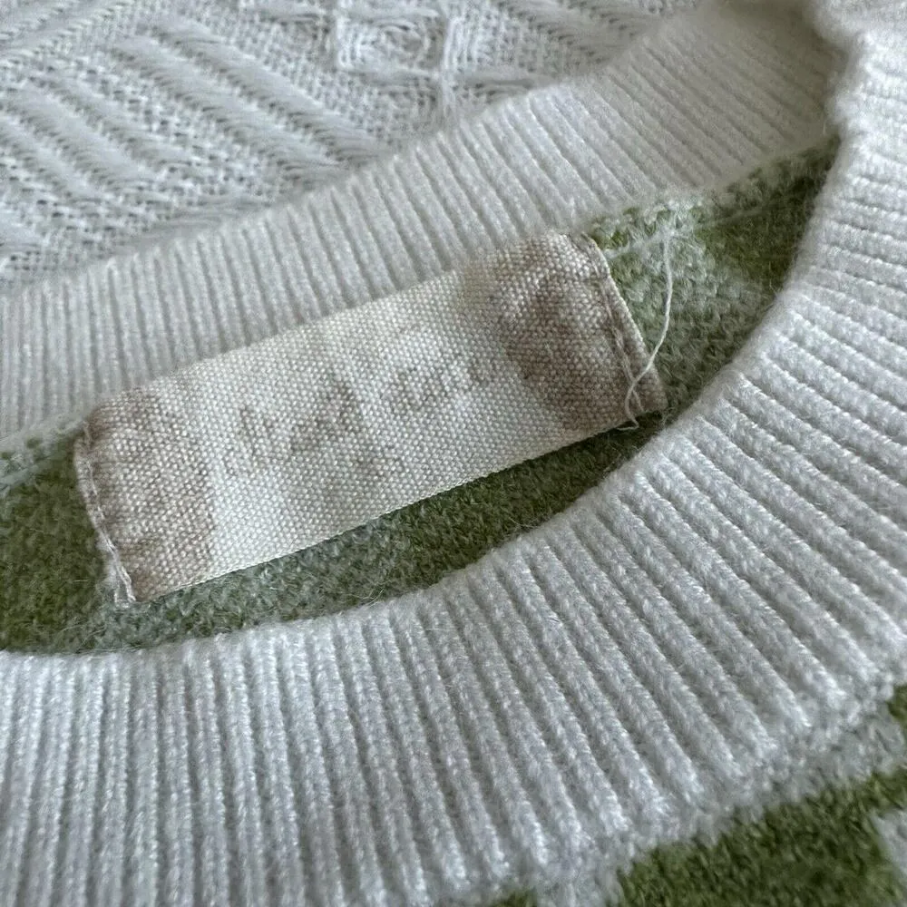 Altar’d State Mushrooms Crop Top Checkered Off White / Green Sz XS Extra Small - Image 6