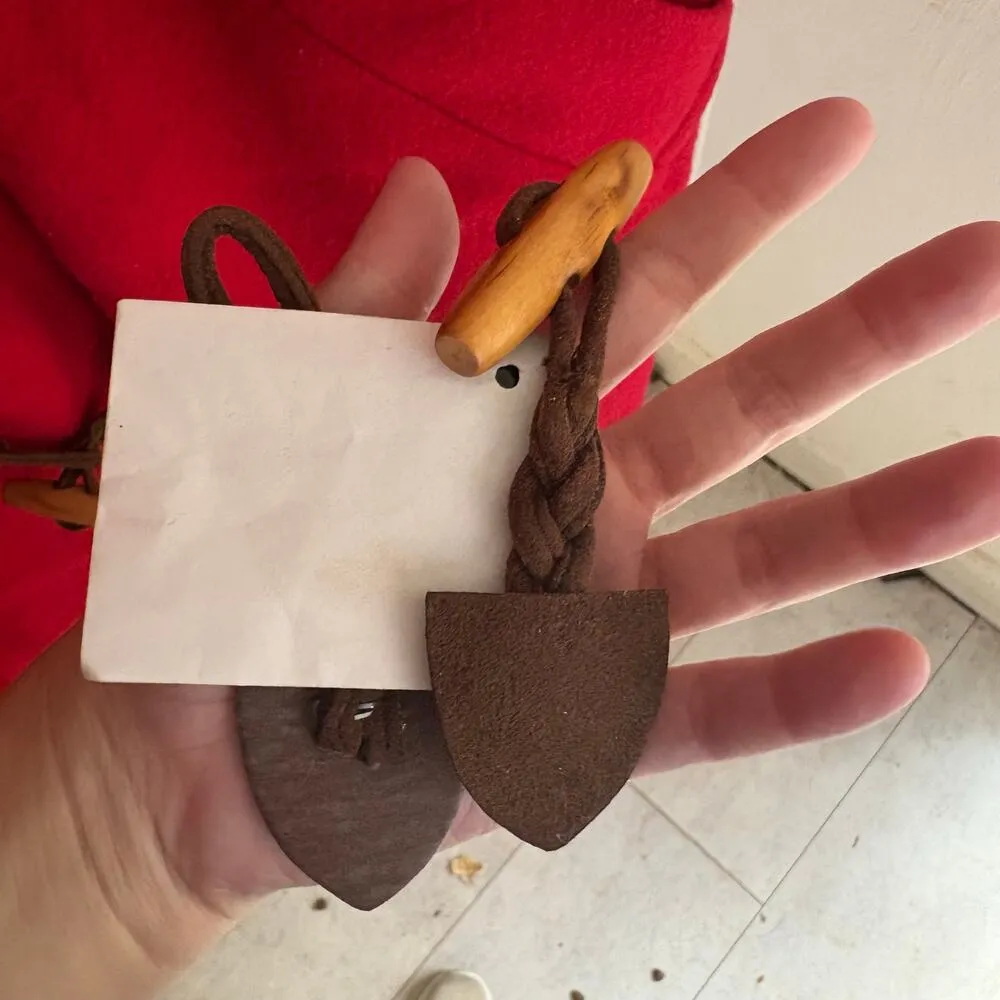 Talbots Vintage Red Wool Coat Toggle Closure Collared Winter Holiday Christmas - Image 8