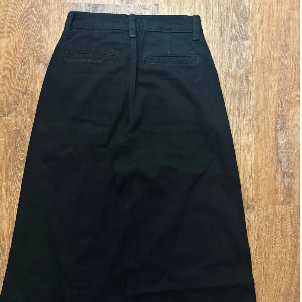 NWT Madewell Superwide-Leg Trouser Jeans In Black Rinse Wash Size 23 - Image 9