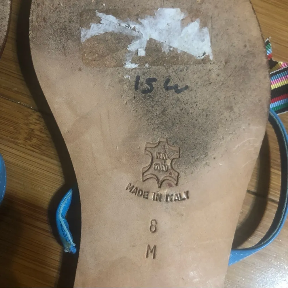 Isaac Mizrahj Multicolor Ribbon Thong Sandals - Image 8