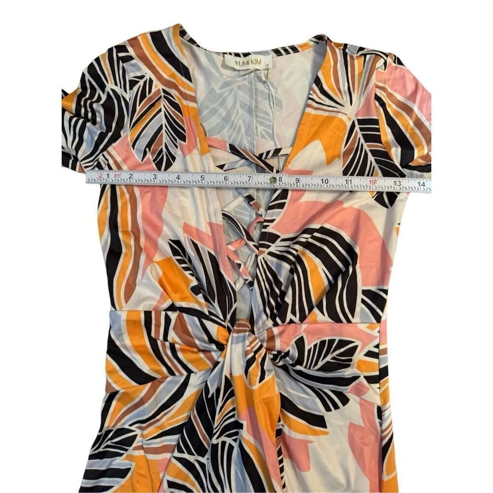 NEW Yumi Kim One & Only pattern Maxi Dress Sz XS in Pink Retro Bloom - Image 5