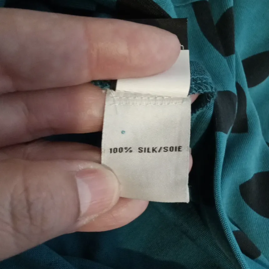 DVF Diane Von Furstenberg Julian Silk Wrap Dress Leaves Teal Size 2 Women - Image 8