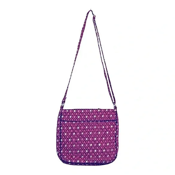 VERA BRADLEY‎ KATALINA DOUBLE ZIP PINK DIAMONDS CROSSBODY PURSE POCKETS RETIRED - Image 3