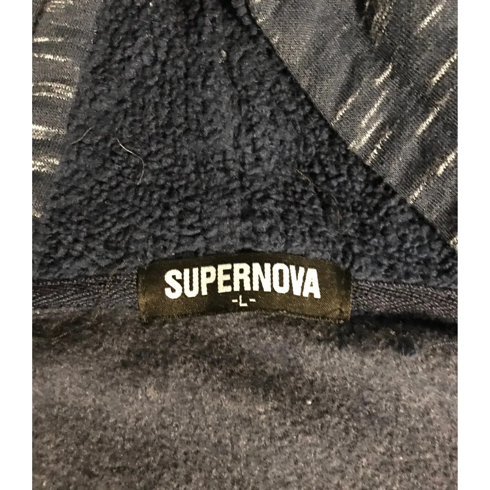 Supernova Love Hoodie Blue/ White L Zip Tie Comfy Cozycore Preppy Winter Lounge Blue Size L - Image 11