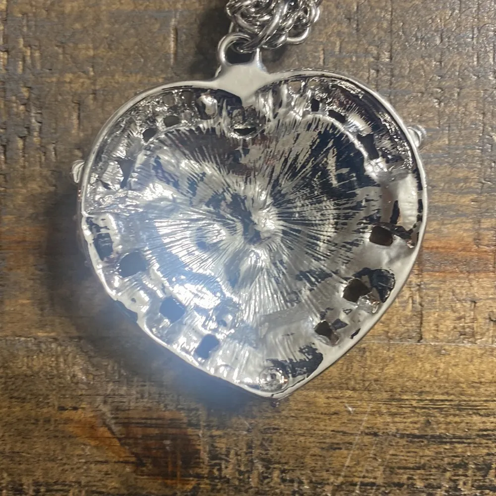 Paula Abdul QVC heart necklace Silver - Image 5