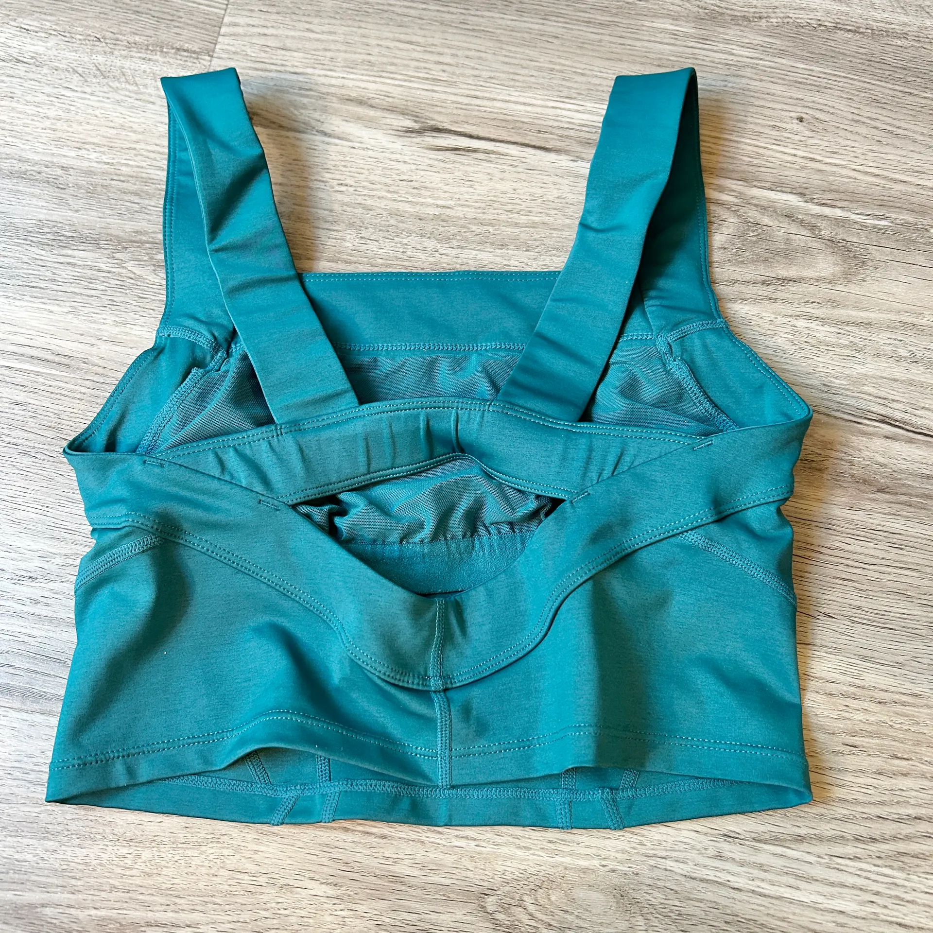 Movement Teal Square Neck Workout Crop Top Size S - Image 4