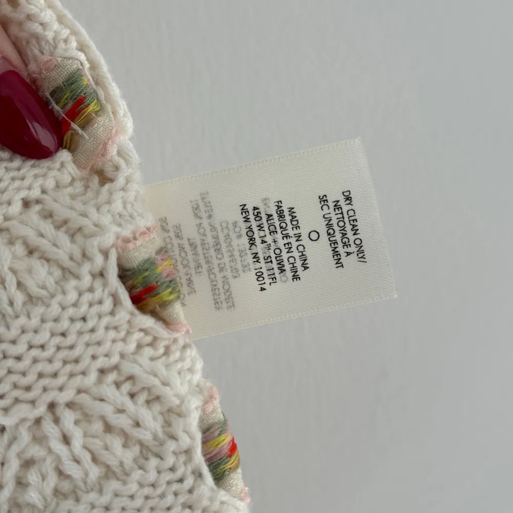 ALICE & OLIVIA Tawna Ribbon Cardigan XS - Image 8