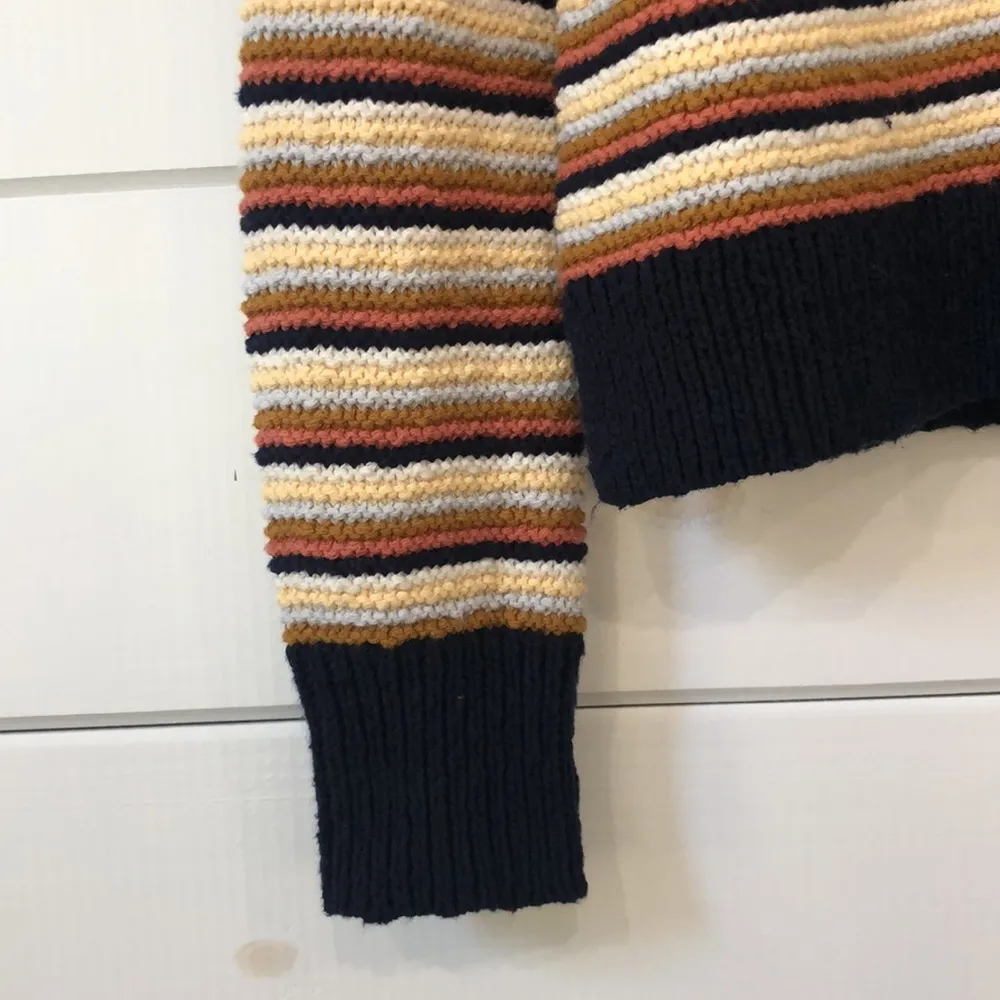 Madewell Arden V-neck Crop Pullover Sweater in Stripe - Image 6