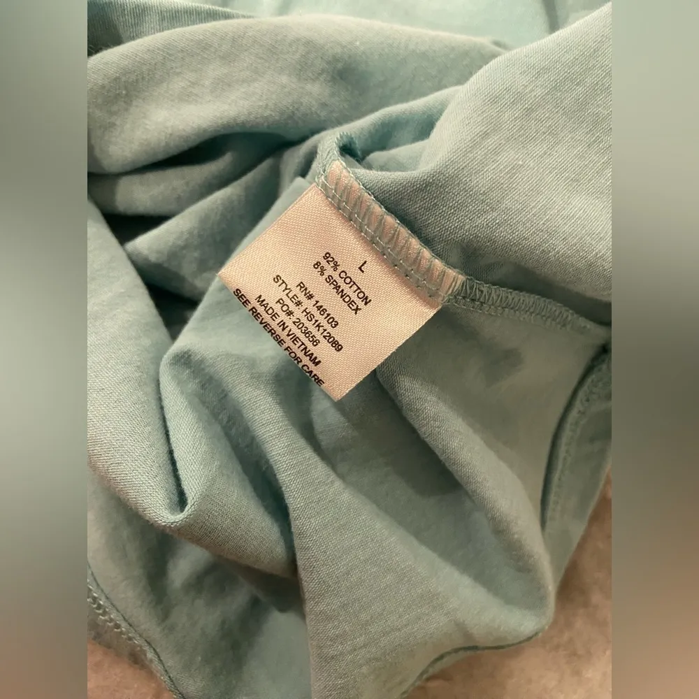 NWT Hippie Rose Size L Whisper Sage Second Skin Short Sleeve Mock Neck Top - Image 9