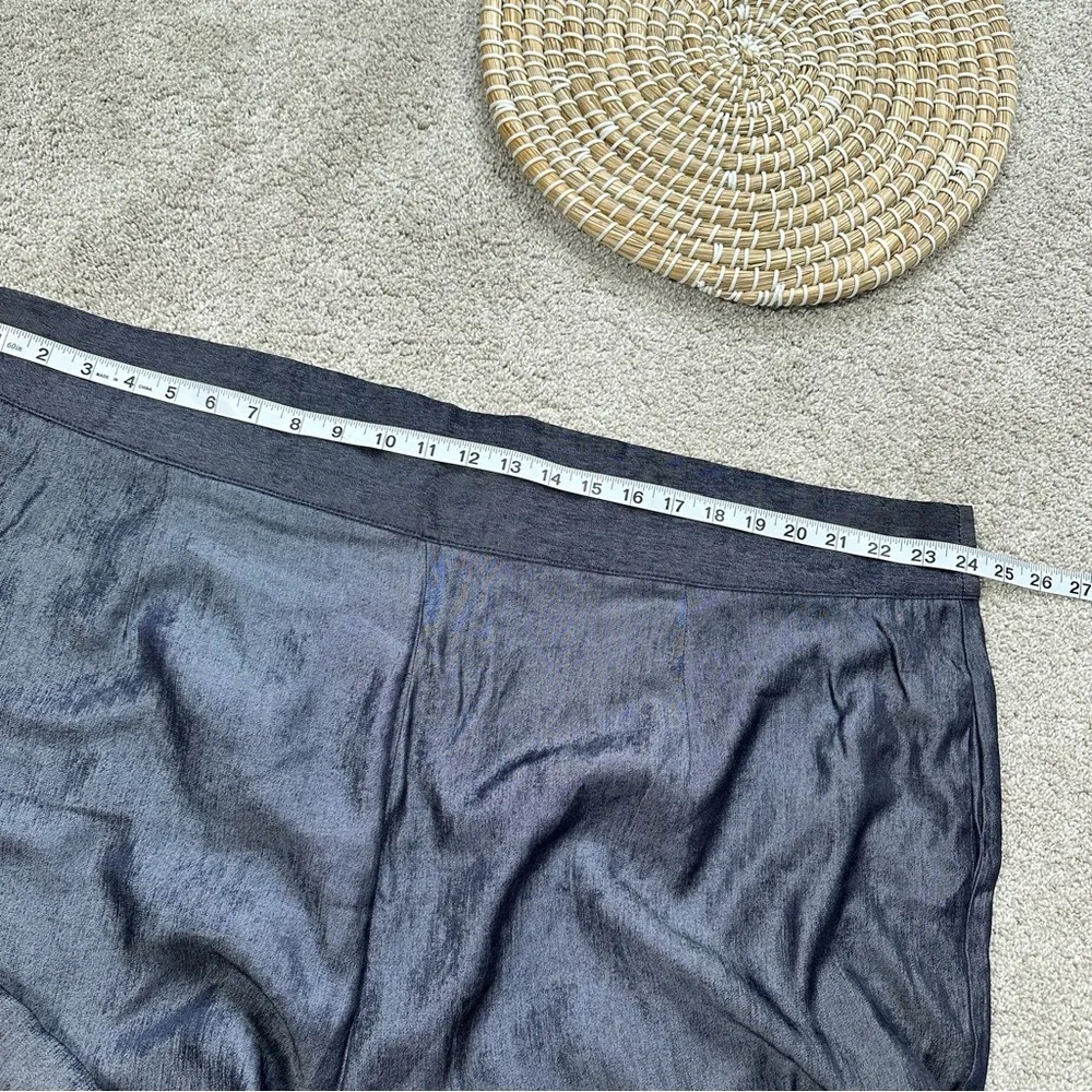 Unique Vintage Women’s Chambray High Rise Pants Cropped Capri Blue Plus Size 5X - Image 11