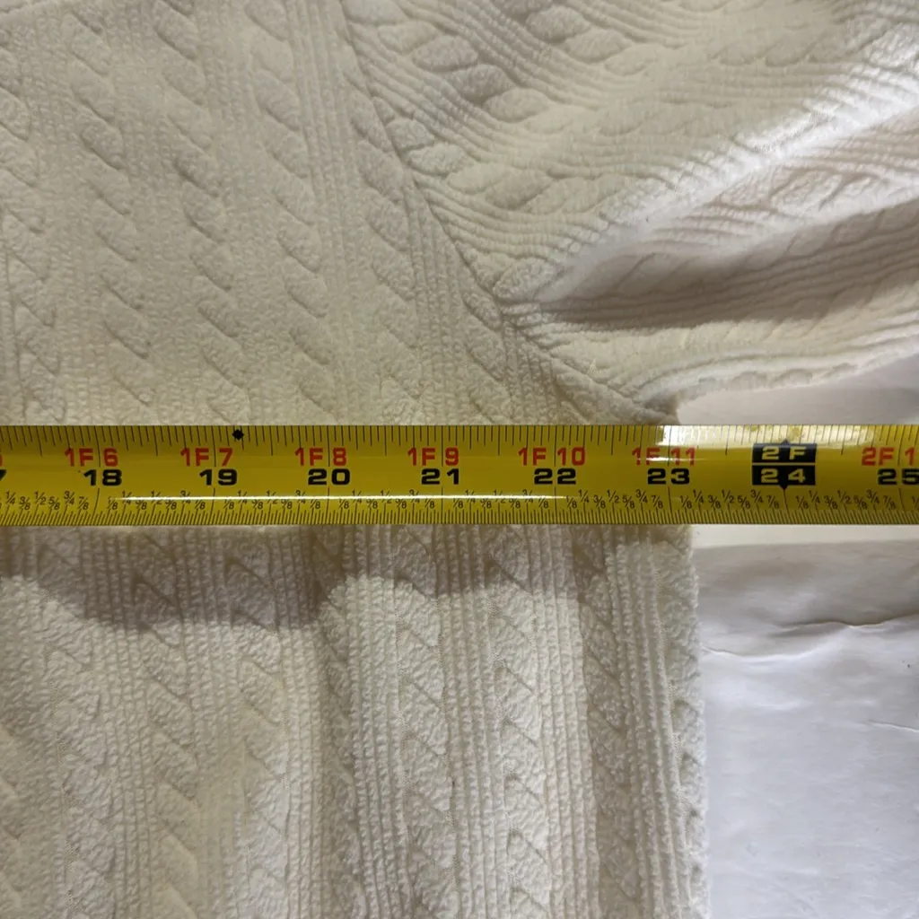 Women's Cream Cable Knit Pajama nightgown long Simply Basic 3X plus size cozy - Image 11