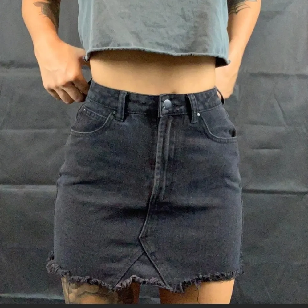 New Gray BGD Denim Mini Skirt - Image 5