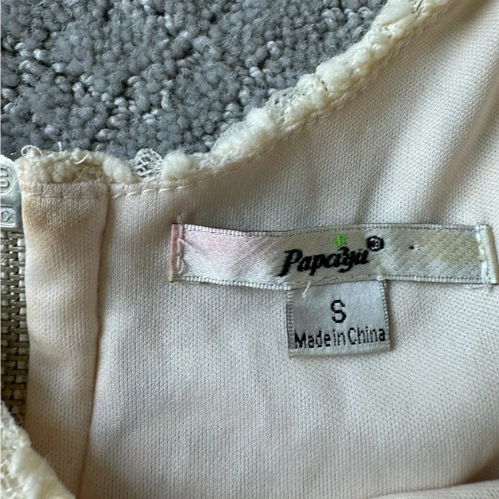 Papaya Cream Tulle Mini Dress - Image 3