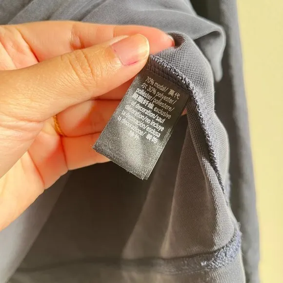 Victoria’s Sport Faux Wrap Cross Front‎ Hoodie Top Athletic Black Womens Size M - Image 3