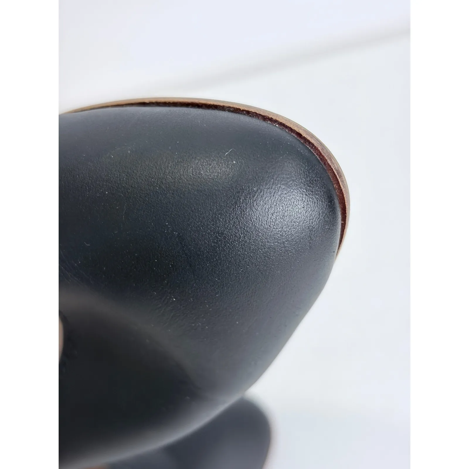 TOMS Women's Black Leather Pointed Toe Fabric Accent D'Orsay Flats Shoes W7 - Image 8