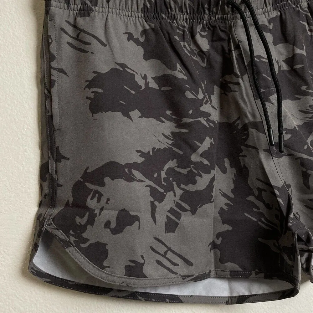 NFQ Womens Athletic Shorts 2XL Camo Black Gray Gym Running Crossfit Active 3in Size 2X - Image 4