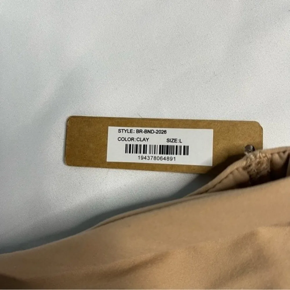 SKIMS NWT  Size L Clay Fits Everybody Bandeau Strapless Bra Stretch Lounge Kim K - Image 4