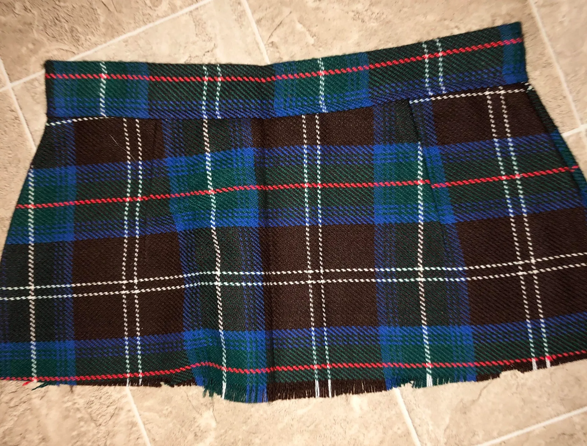 Vintage Micro Mini Plaid Skirt Small Blue - Image 6