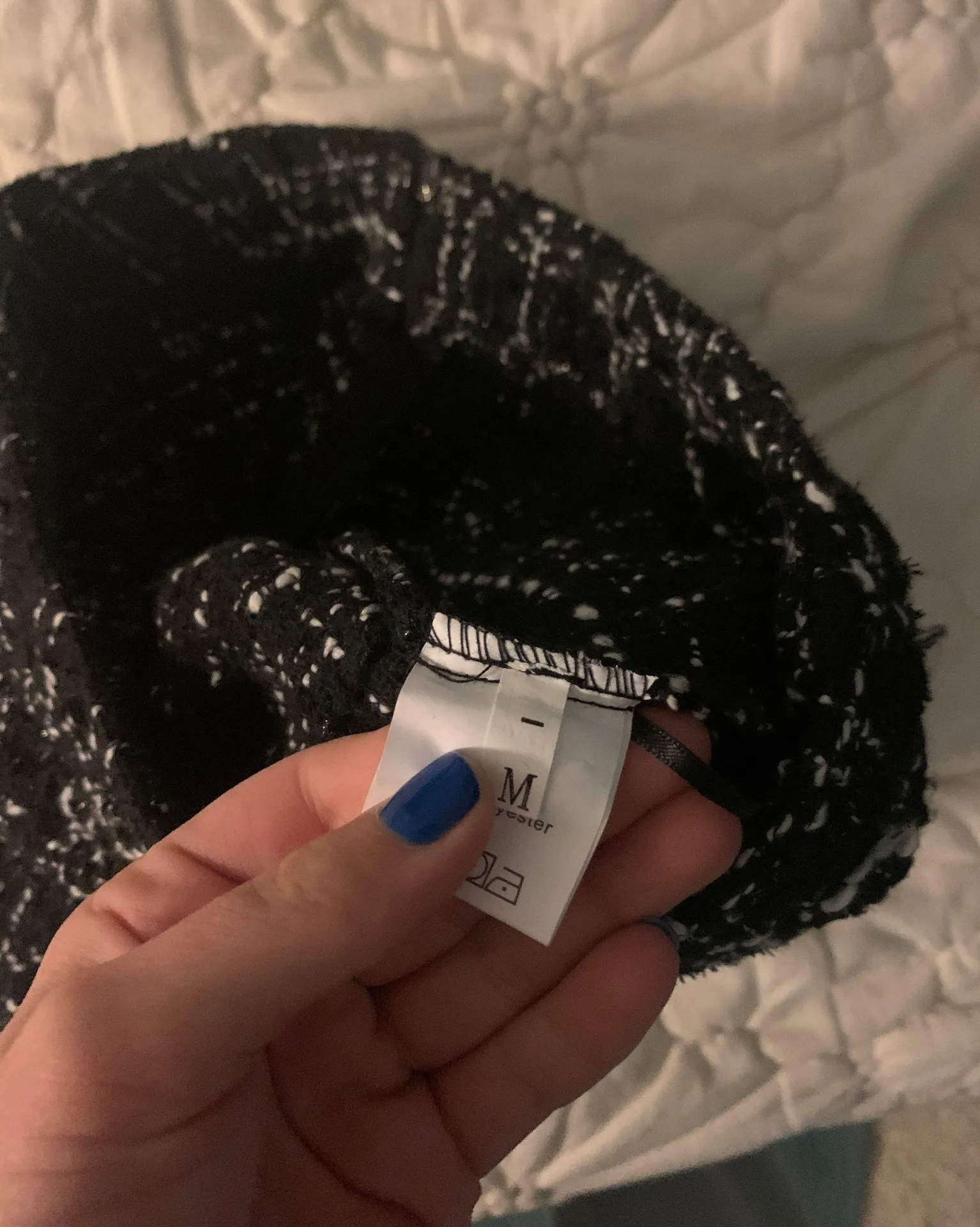 Black And White Plaid Tweed Skirt - Image 5