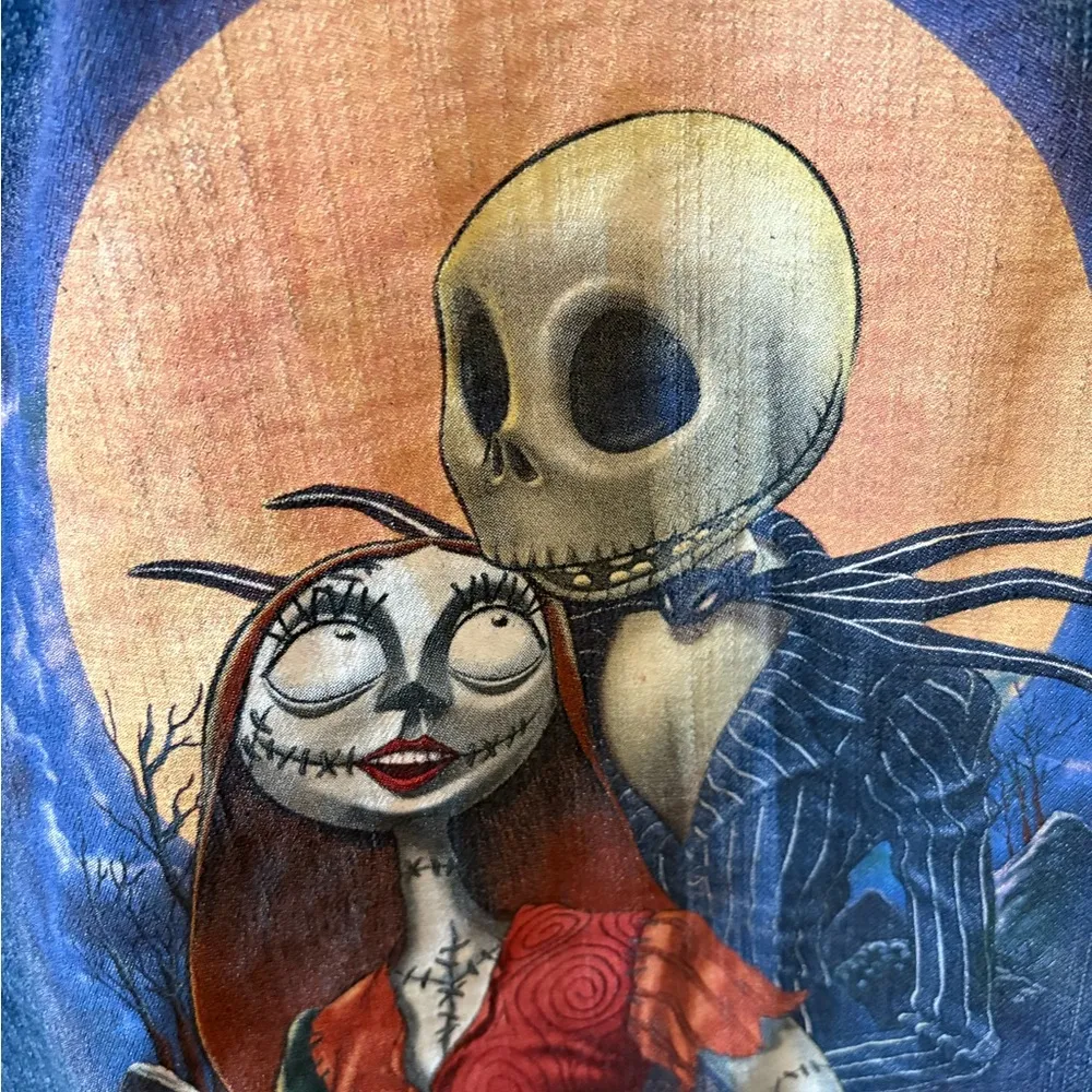 Disney Nightmare before Christmas vintage denim jacket L - Image 4