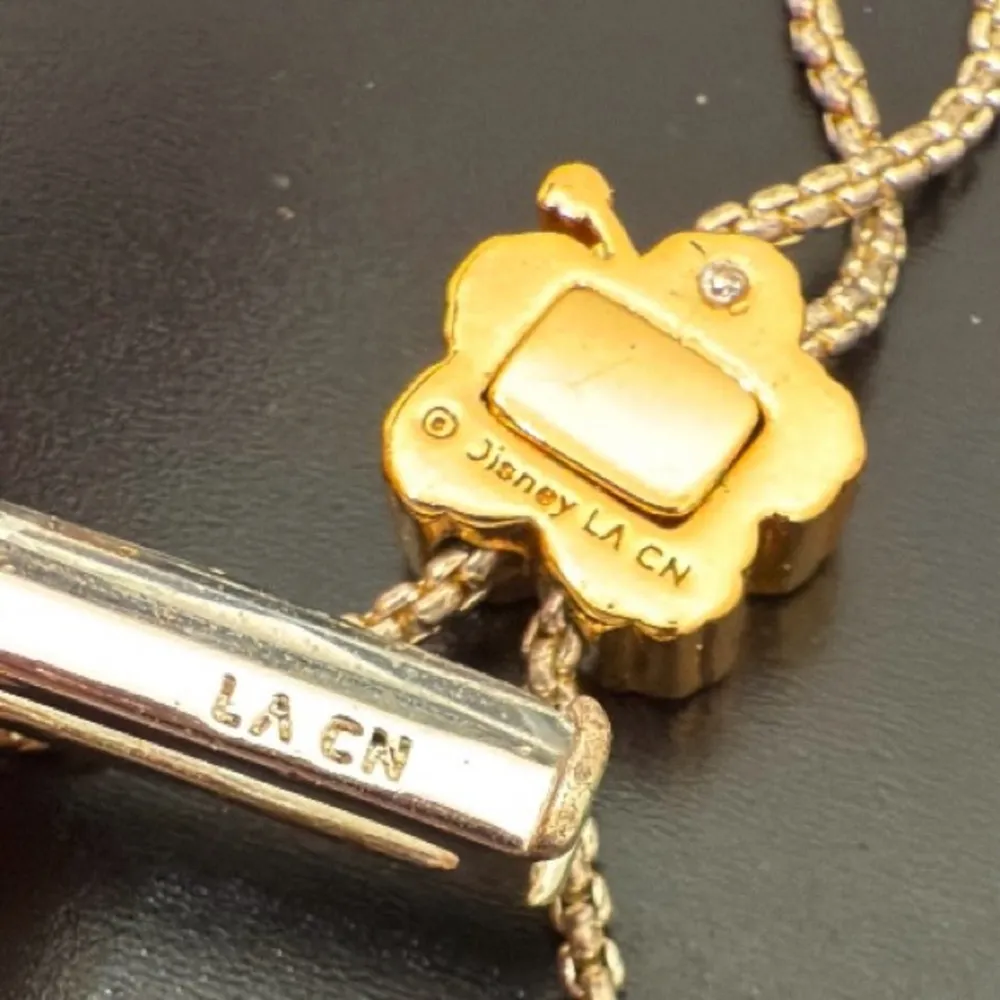 DISNEY LA CN Ohana Lilo & Stich Hibiscus Flower Slider Lariat Necklace 11g. - Image 13