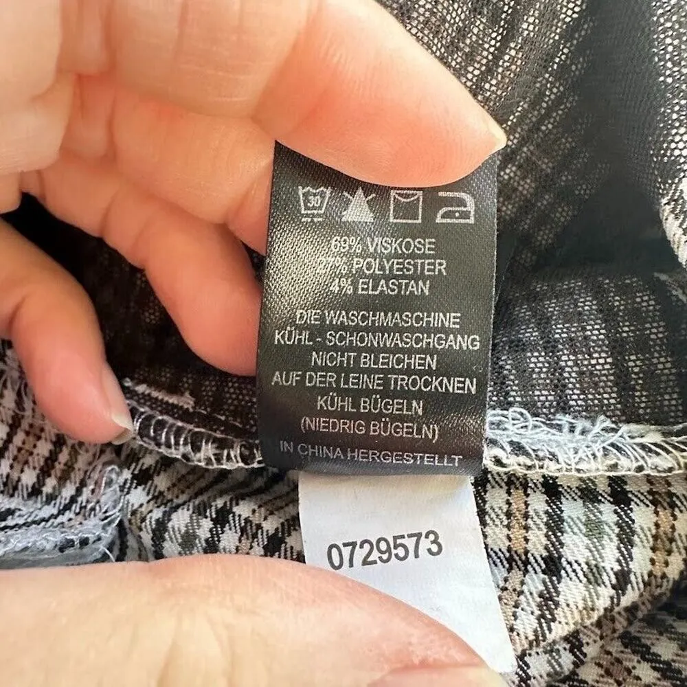 Massimo Fabbro Italy Plaid Pants Pull On Career Casual Ankle Preppy Academia 4 - Image 6