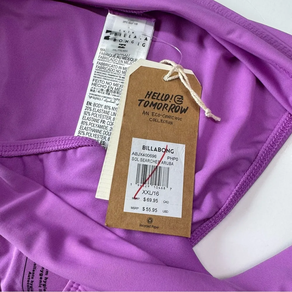 Billabong SOL SEARCHER ARUBA Vibrant Purple Bikini Bottom - Image 4
