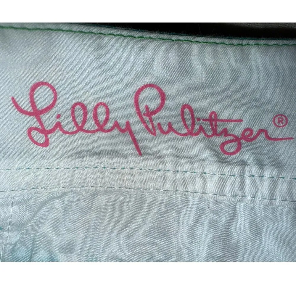 Lilly Pulitzer Shorely Blue Sea Cups 5" Callahan Shorts- Size 6, Excellent! - Image 5