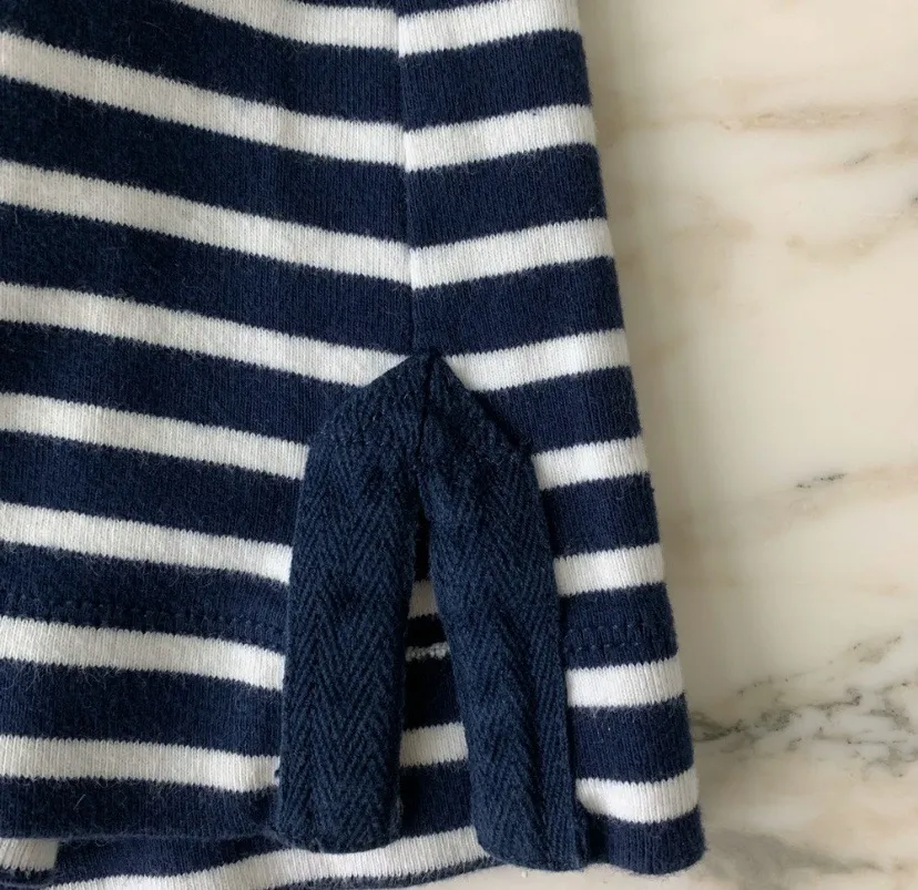 Petite Striped Fitted Lace Up Dress - Image 3