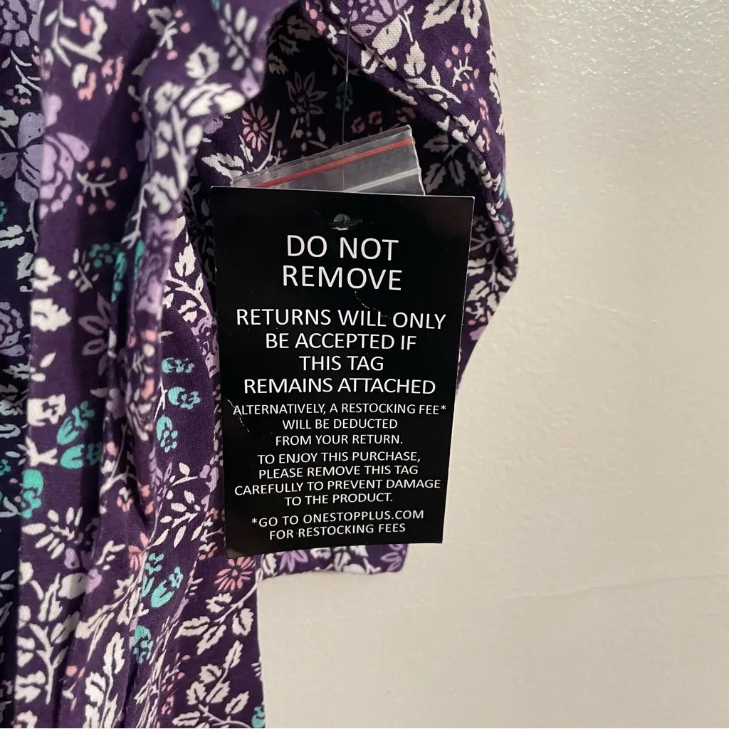 NWT Woman Within Women's Plus Size 7-Day Pintucked Henley Tunic | Size: 3X - Image 4