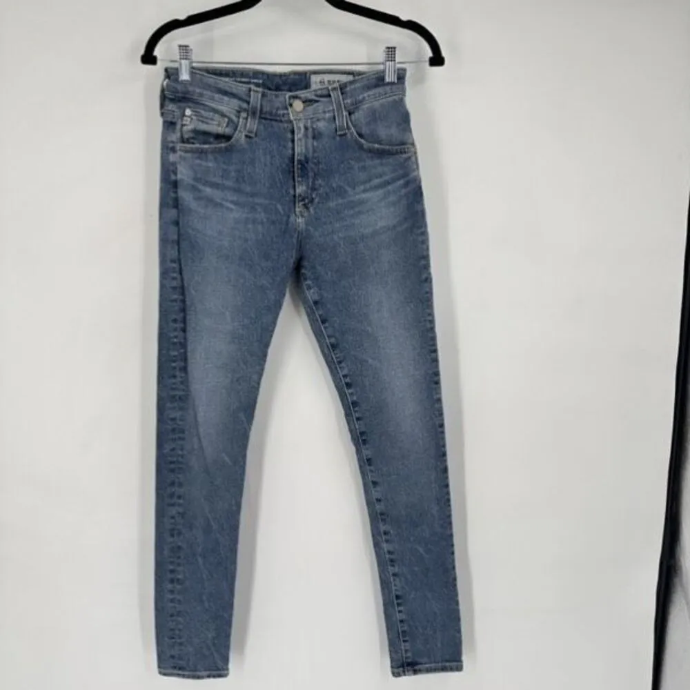 AG Jeans The Farrah Skinny Ankle high rise Blue Medium Wash‎ Whiskering Size 26R - Image 14
