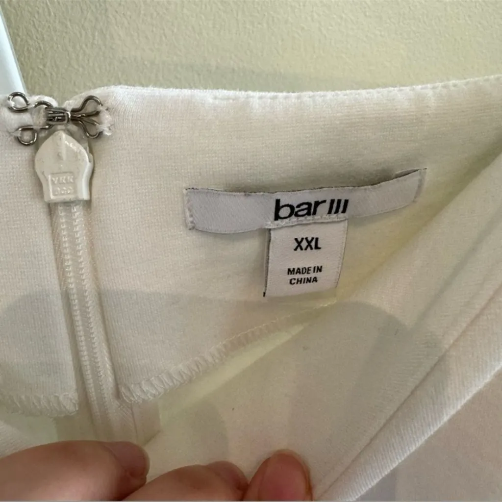 Bar III White Fit & Flare Dress – Sleeveless V-Neck – Size XXL - Image 6