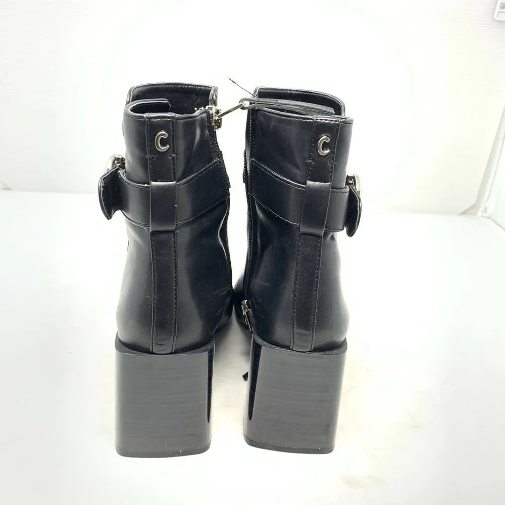 Circus By Sam Edelman Womens Black Tenley Fashion Block Heeled Booties - Image 4