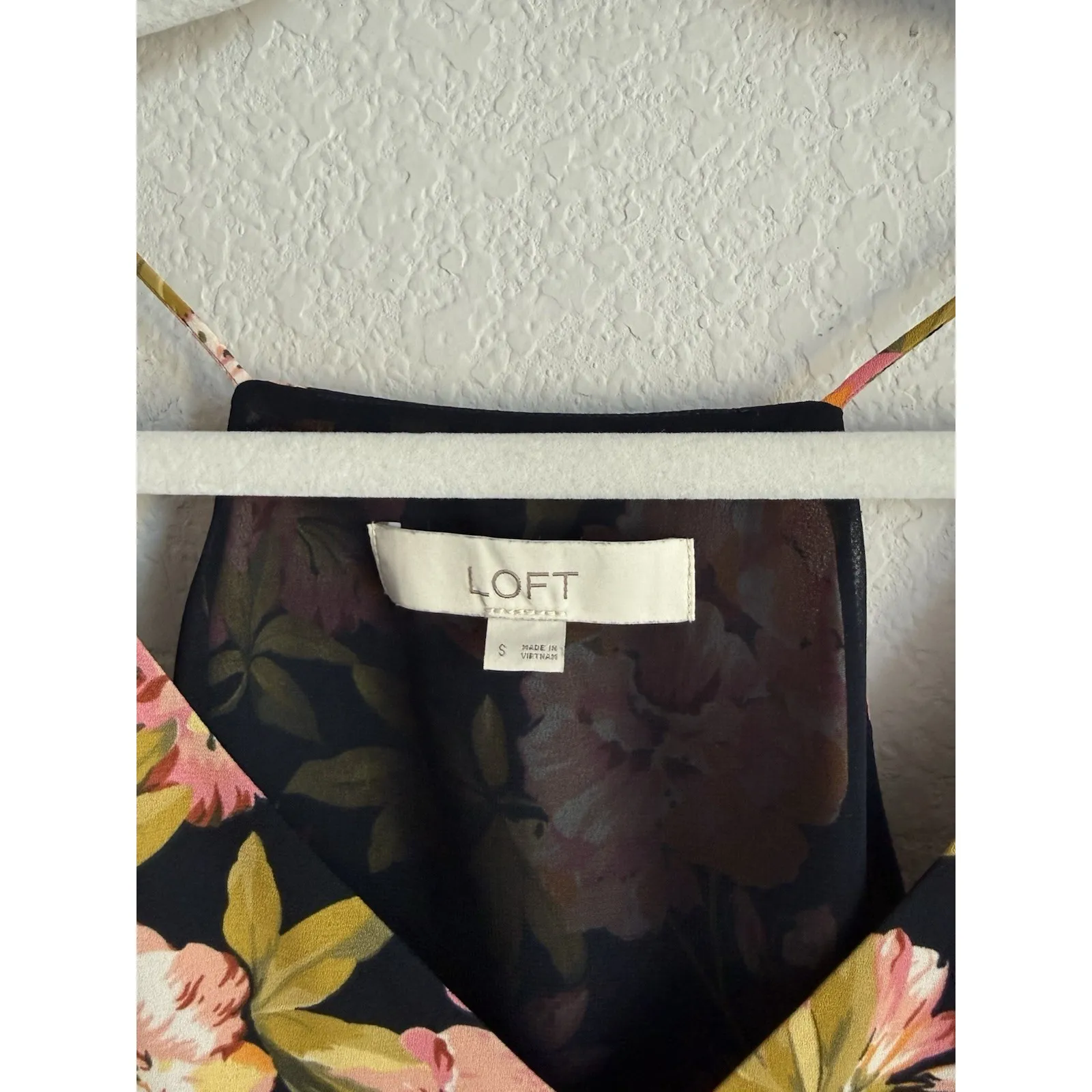 Loft Women's Floral Crepe Loose Spaghetti Strap Cami Tank Top Size Small Casual - Image 7