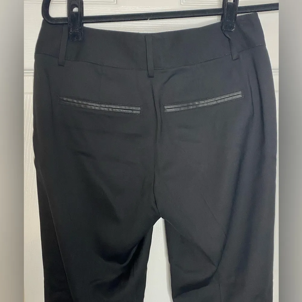 HELMUT LANG Wool blend black straight leg cropped dress pants size 2 - Image 3