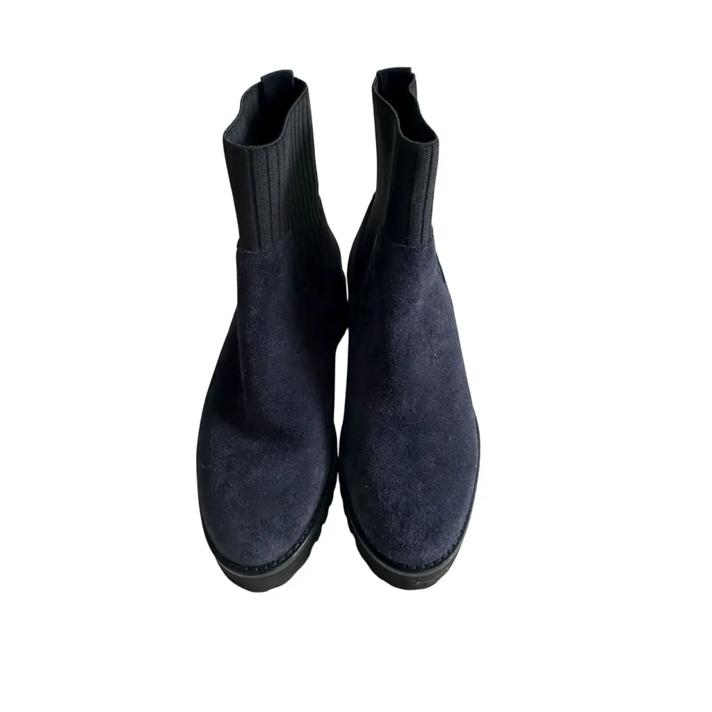 ANDRE ASSOUS Navy Blue Suede Ankle Boots Size 6 - Image 2