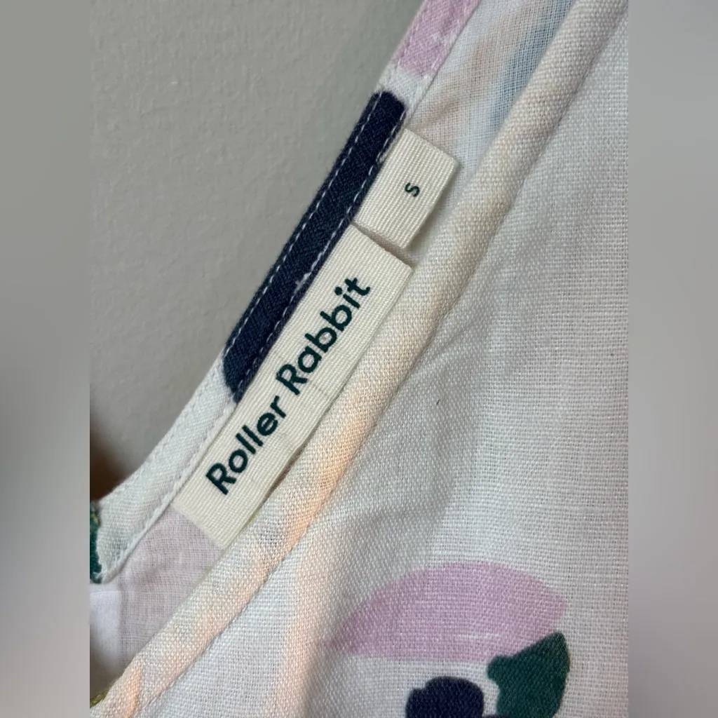 ROBERTA ROLLER RABBIT Women's Multi Fruit Tamou Jumpsuit Sz Small Lined capri - Image 3