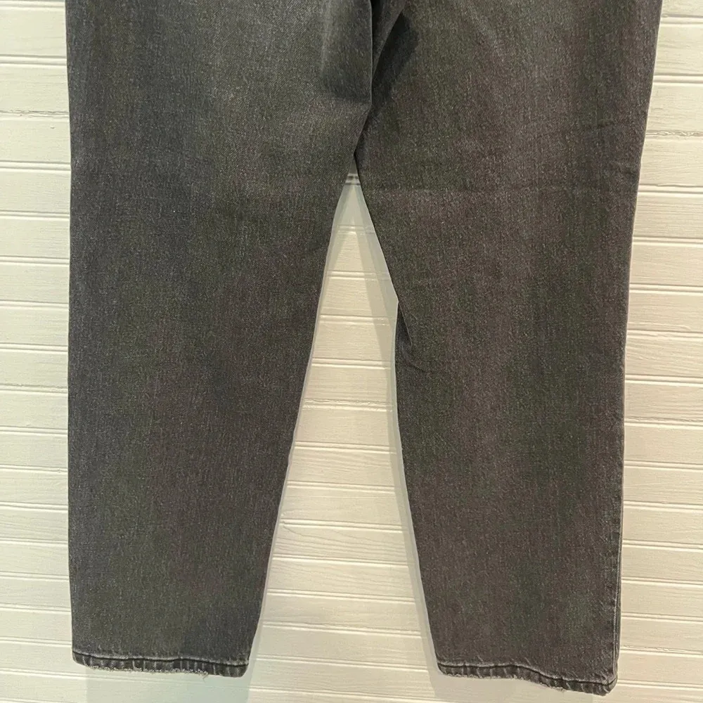 BDG Stretch High Rise Slim Straight Distressed Jeans Faded Black Ripped Size 28 - Image 9