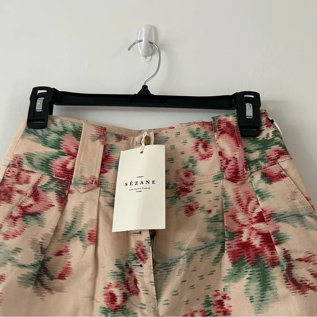 NWT Sezane Tonio Antique Flowers Trousers Pants Size 34 / US 2 - Image 3