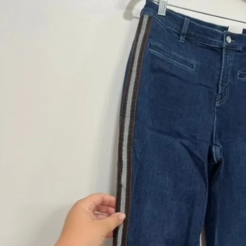 J‎ Mclaughlin Rutledge Jeans 4 NWT $178 Bootcut Blue Solid Dark Was Stretch - Image 2