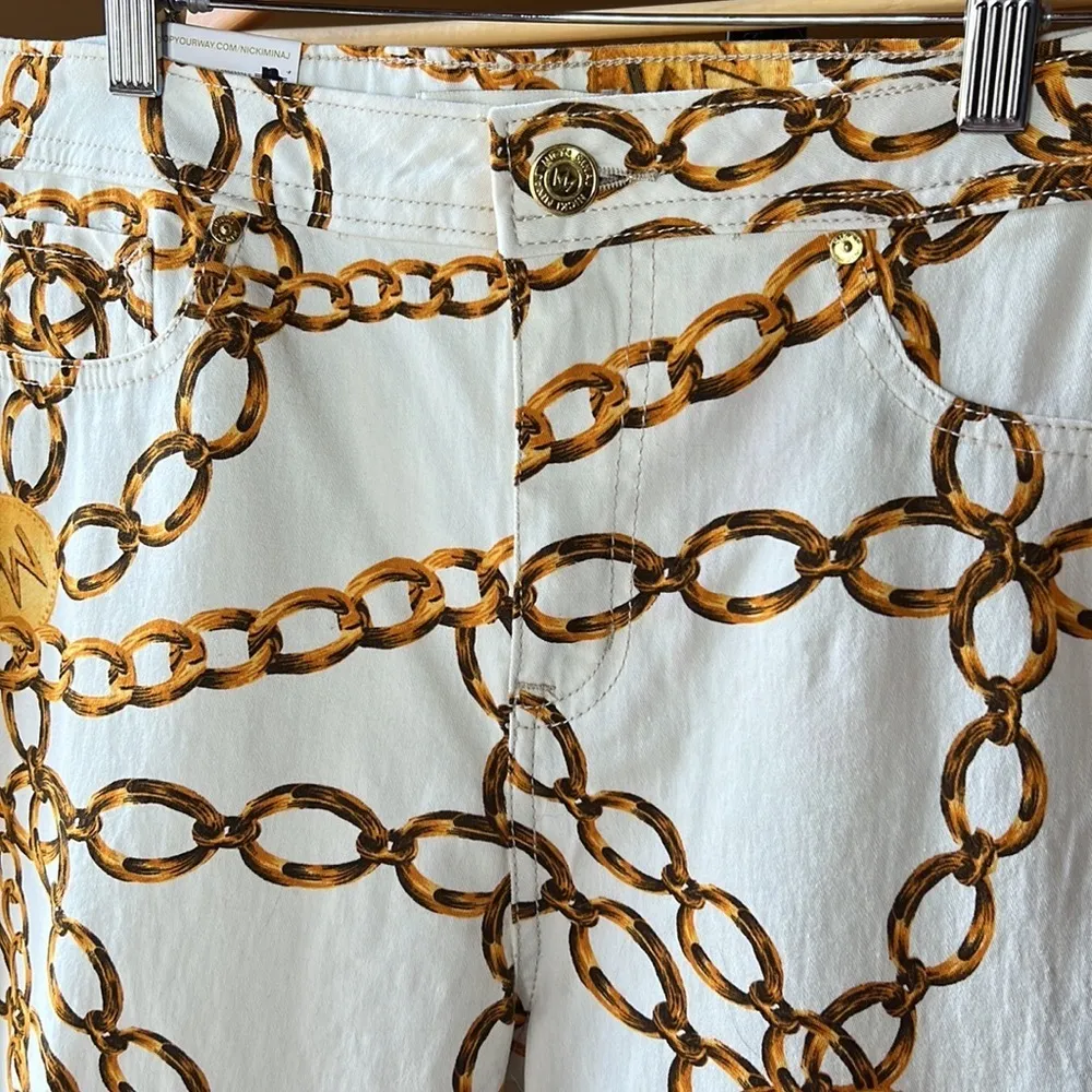 Nicki Minaj High Rise White Gold Chain Pants Sz 11/12 NEW!! - Image 4
